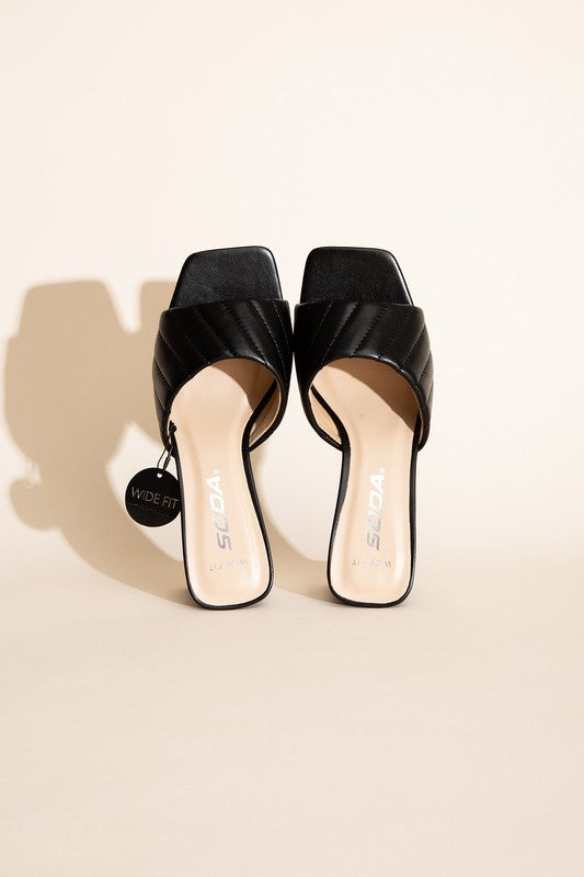 NINA - Slide Mule Heels (Wide Fit)