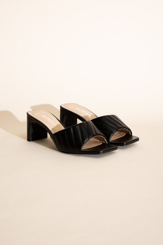 NINA - Slide Mule Heels (Wide Fit)