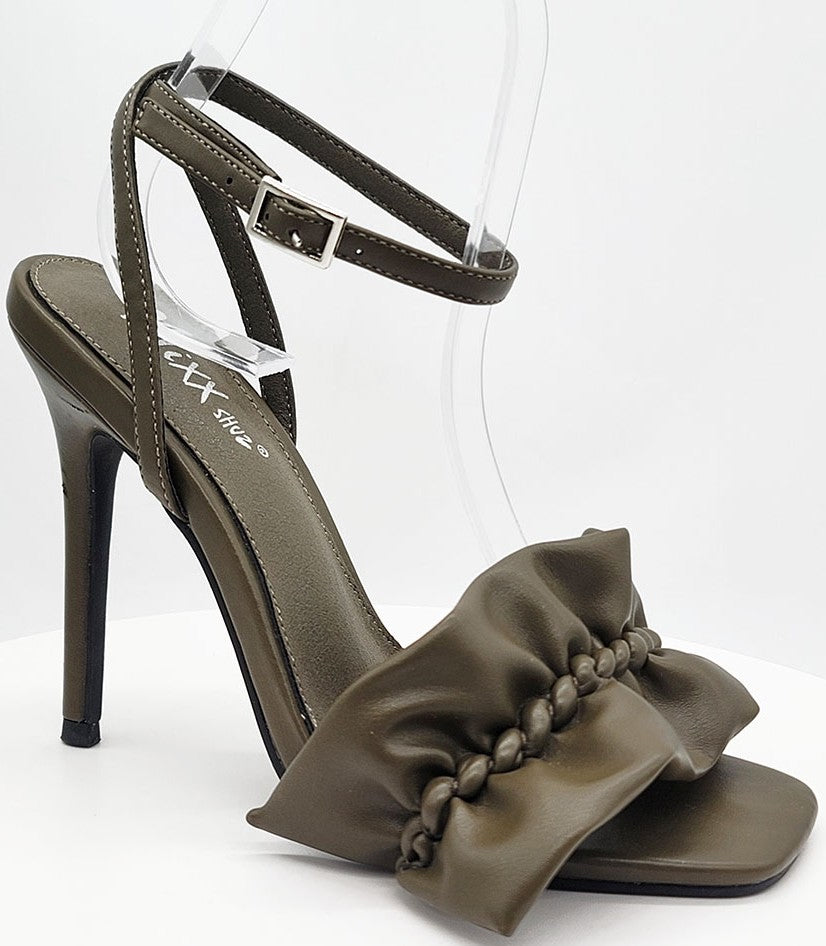 Georgia- Olive Slouch Toe Band Stiletto