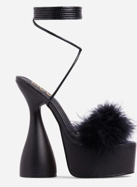 Imogen - Fur Trimmed Platform Heel