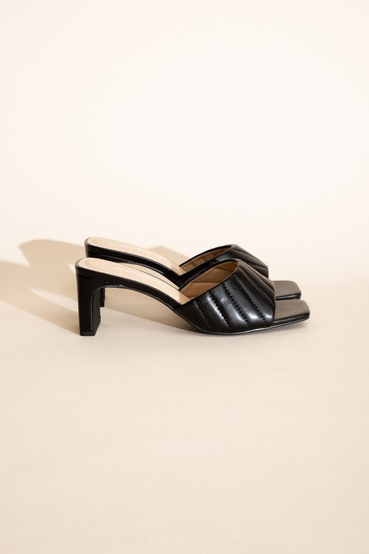 NINA - Slide Mule Heels (Wide Fit)